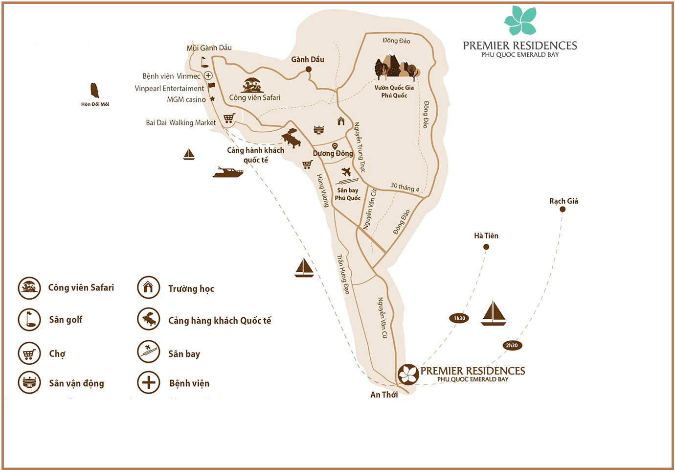 Vị trí dự án Premier Residences Phú Quốc Emerald Bay