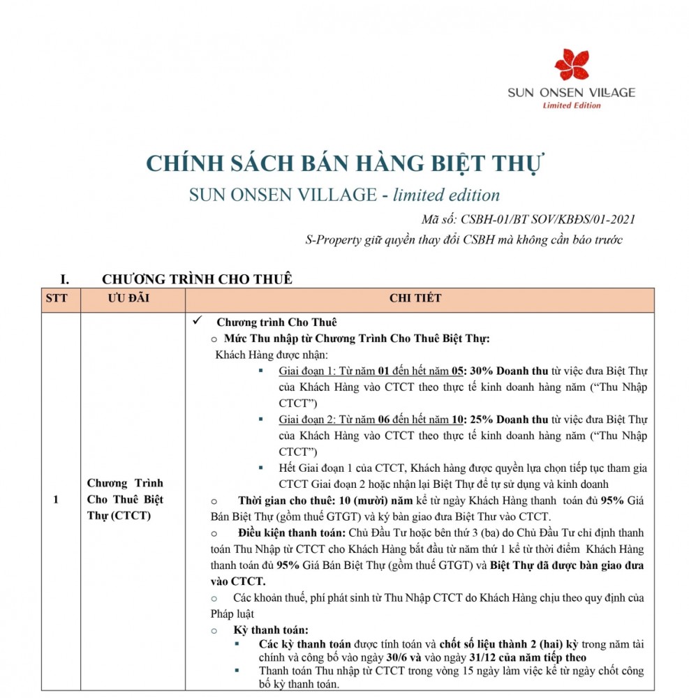 Chinh Sach Ban Hang Sun Onsen Village 1