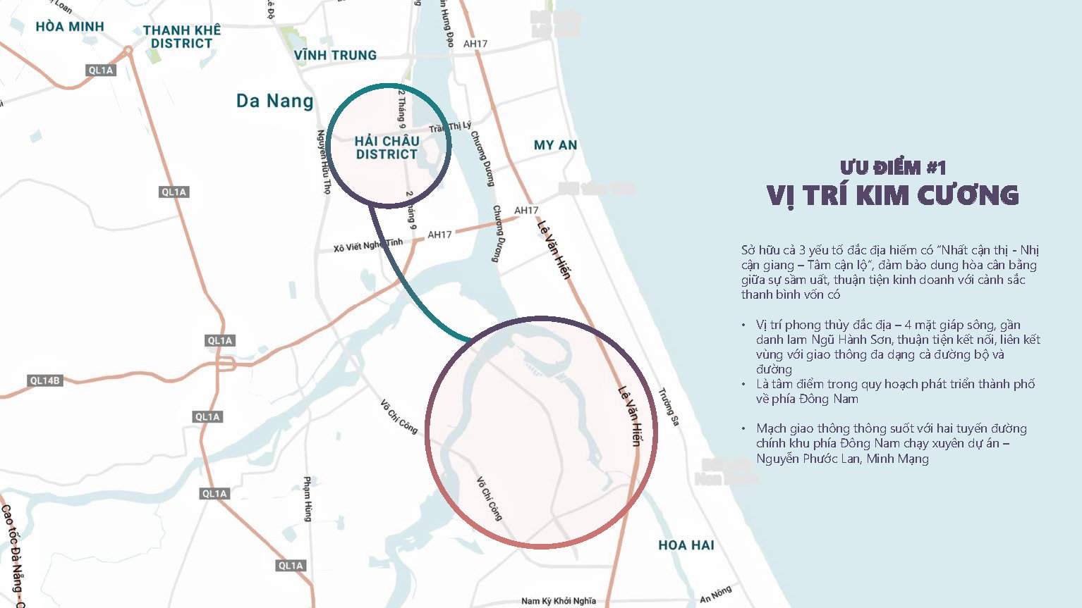 Vị trí của Nam Hòa Xuân Đà Nẵng