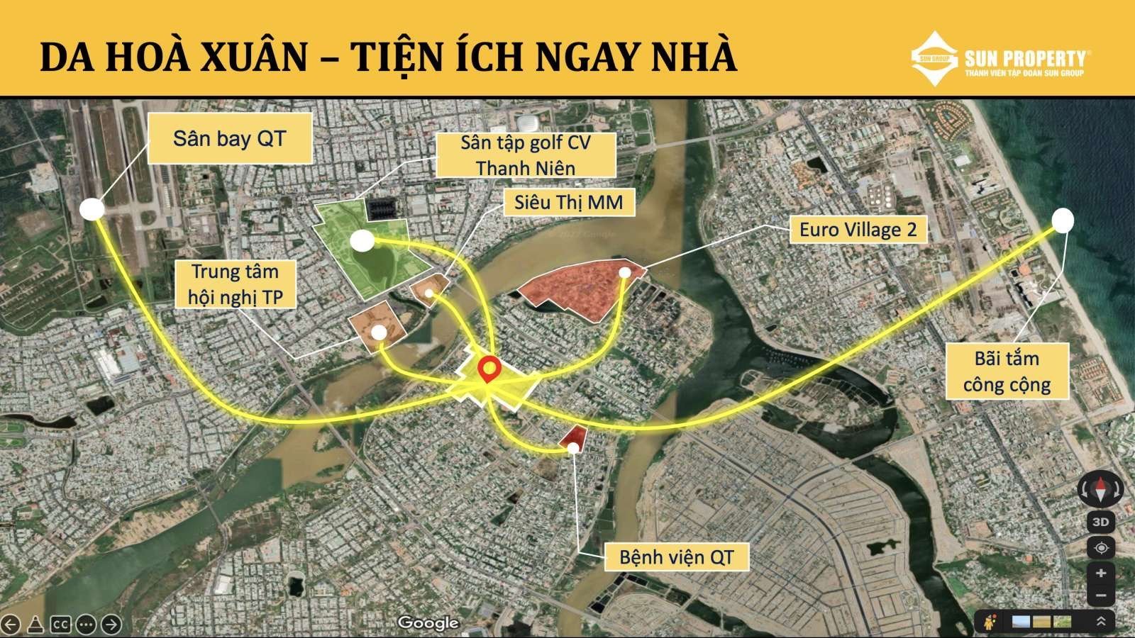 Vị trí khu đất Cồn Dầu Hòa Xuân