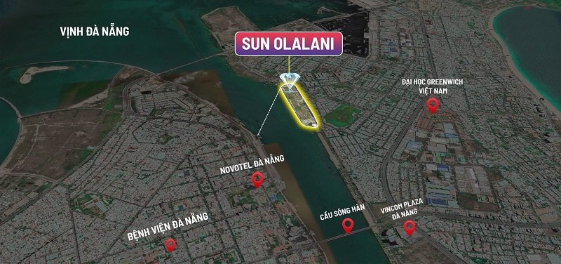 Vị trí Sun Olalani rất đắc địa
