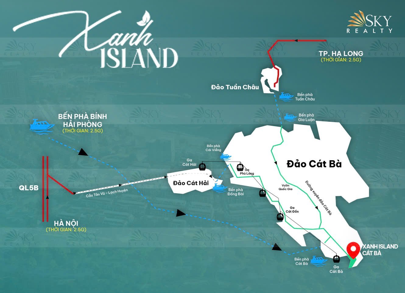 Xanh Island sở hữu vị trí đắc địa tại Cát Bà