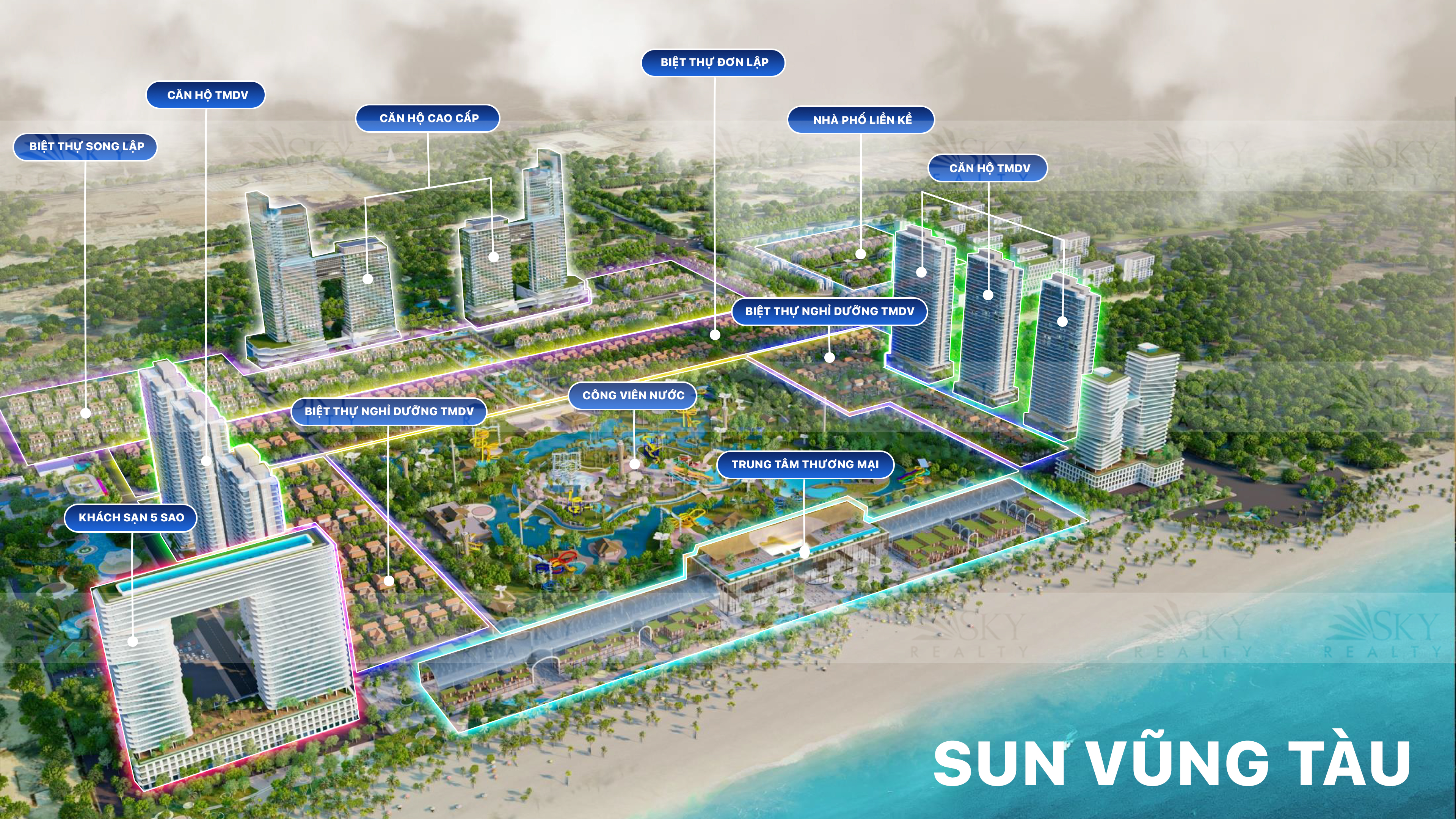 Các loại hình sản phẩm của Sun Vũng Tàu
