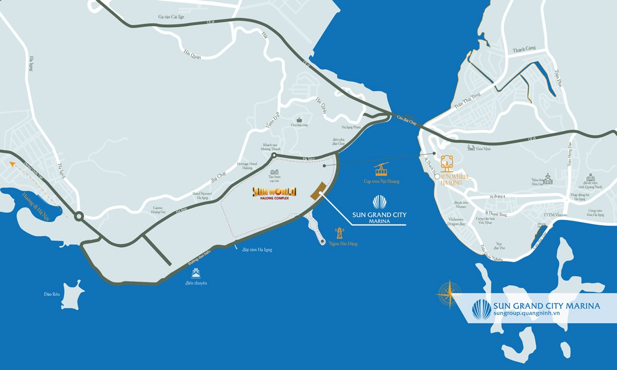 Vị trí "kim cương" dự án Sun Hạ Long