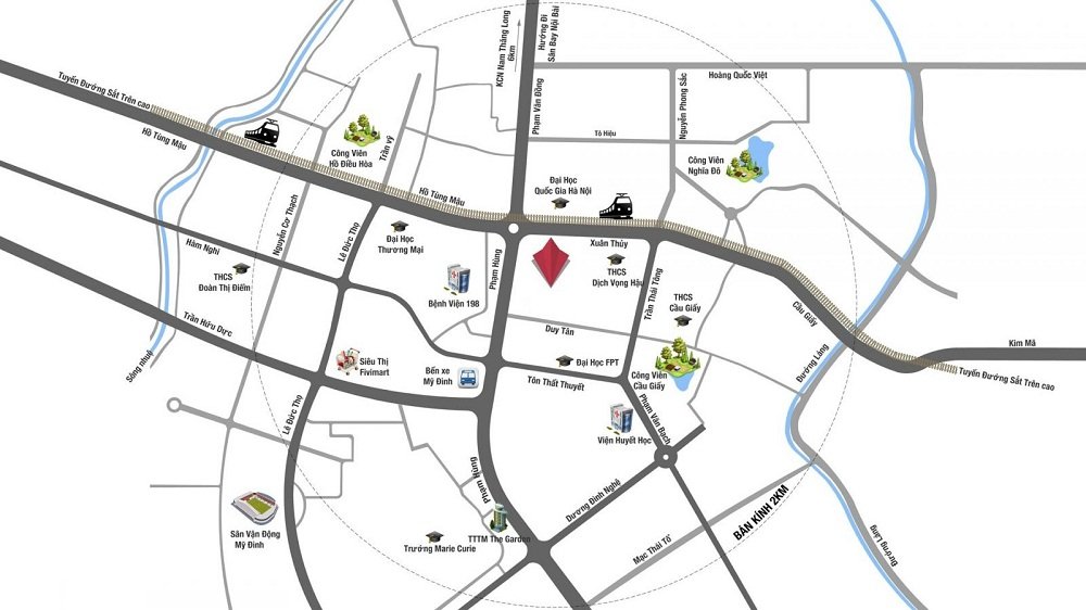 Vị trí dự án CTX Cầu Giấy