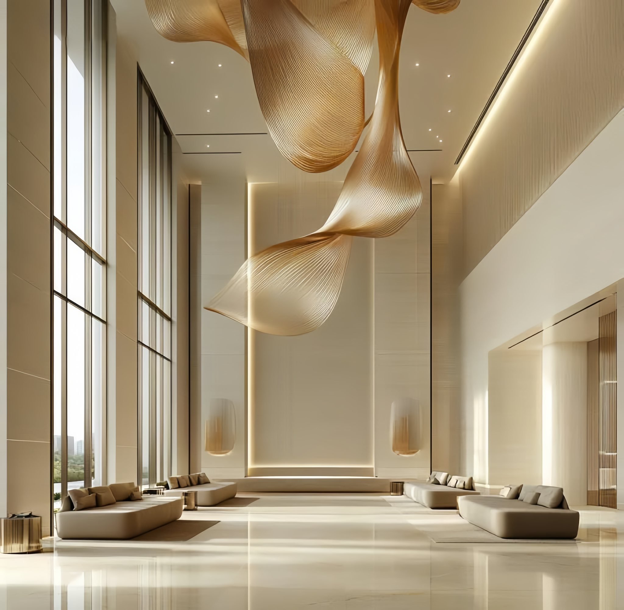 Mô phỏng sảnh 14m của dự án Sun Feliza Suites Cầu Giấy