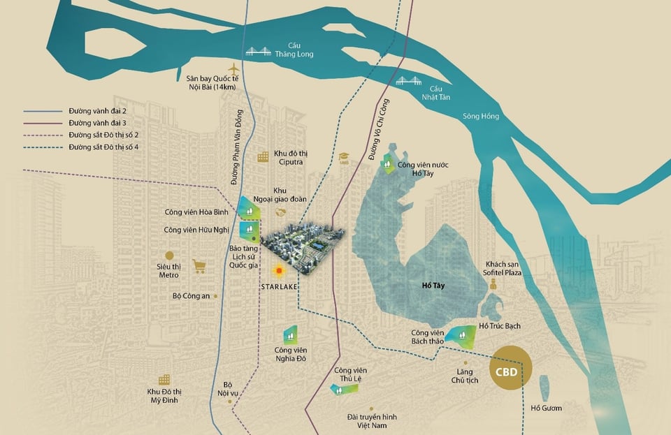 Vị trí chiến lược – Trung tâm kết nối vàng của Hà Nội