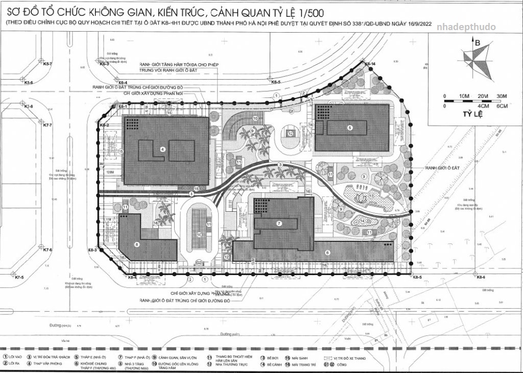 Sơ đồ tổ chức không gian, cảnh quan
