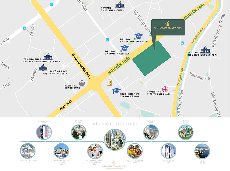 Vị trí Masteri Cao Xà Lá - Trái tim kết nối Tây Nam Hà Nội