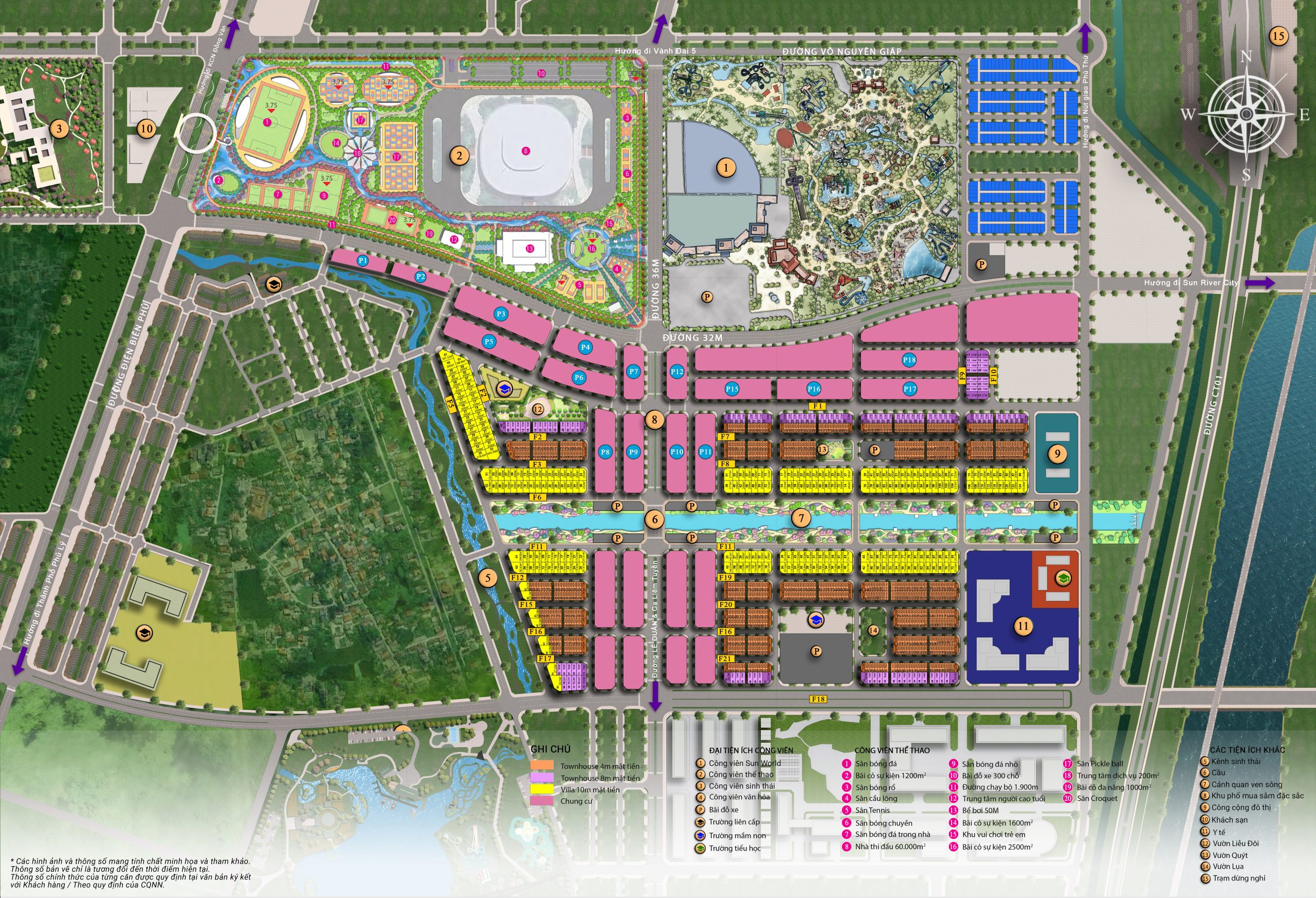 Mặt bằng phân khu Flora Avenue - Sun Urban City Hà Nam 